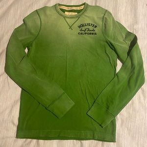 Hollister Men’s long sleeve shirt - Green ombré - size M